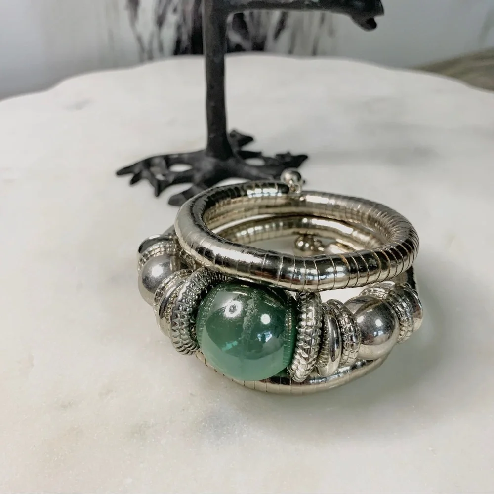PEARL ALLOY BANGLE BRACELET